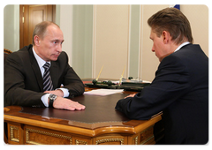 В.В.Путин провел рабочую встречу с Председателем Правления ОАО «Газпром»  А.Б.Миллером