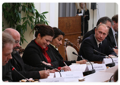 Председатель Правительства Российской Федерации В.В.Путин провел встречу с представителями иностранных СМИ