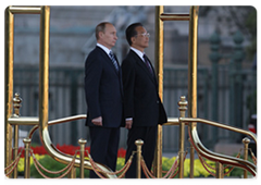 Председатель Правительства Российской Федерации В.В.Путин встретился с Премьером Госсовета КНР Вэнь Цзябао