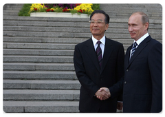 Председатель Правительства Российской Федерации В.В.Путин встретился с Премьером Госсовета КНР Вэнь Цзябао