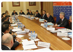 Prime Minister Vladimir Putin chairing a meeting of the Government Commission for Regional Development