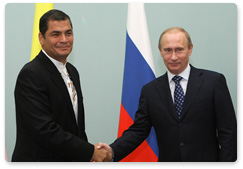 Председатель Правительства Российской Федерации В.В.Путин встретился с Президентом Республики Эквадор Р.Корреа Дельгадо