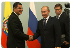 Prime Minister Vladimir Putin met with President of Ecuador Rafael Correa