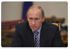 Prime Minister Vladimir Putin at a meeting on housing and utilities