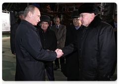 Prime Minister Putin touring the construction site of the TANECO refinery and petrochemical complex