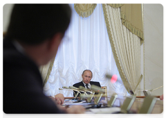 Председатель Правительства Российской Федерации В.В.Путин провел совещание по вопросам обеспечения жильем военнослужащих