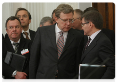 Minister of Finance  Alexei Kudrin at a press conference after bilateral talks and a meeting of the Committee on Economic Cooperation