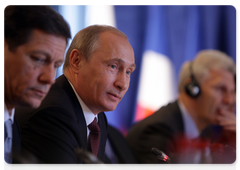 В.В.Путин и Премьер-министр Французской Республики Ф.Фийон приняли участие в XIV заседании Российско-Французской комиссии по вопросам двустороннего сотрудничества на уровне глав правительств