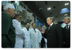 Председатель Правительства Российской Федерации В.В.Путин посетил НПО «Энергомаш» в г.Химки  Московской области