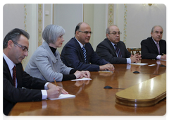 Председатель Палаты представителей Республики Кипр Марио Кароян на встрече с В.В.Путиным