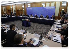 Vladimir Putin during a meeting of the Foreign Investment Advisory Council