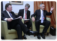 Председатель П.Лешер и члены Правления компании «Сименс» на встрече с В.В.Путиным