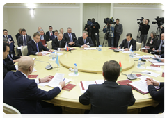Prime Minister Vladimir Putin attending a meeting of the Supreme Body of the Customs Union comprising the Russian Federation, the Republic of Belarus and the Republic of Kazakhstan at the level of Heads of Government