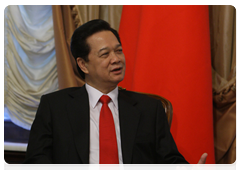 Prime Minister of Vietnam Nguyen Tan Dung at the talks with Prime Minister Vladimir Putin