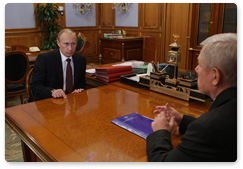 Председатель Правительства Российской Федерации провел встречу с главой Федерального космического агентства А.Н.Перминовым