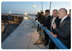 Prime Minister Vladimir Putin visiting the Olympic Park in the Imereti Valley