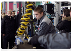 Prime Minister Vladimir Putin visiting SOLLERS – Far East automotive plant and attending the opening ceremony