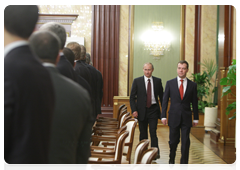 Prime Minister Vladimir Putin at this year’s final meeting of the government