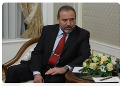 Avigdor Lieberman, Israel’s Deputy Prime Minister and Foreign Minister during a meeting with Prime Minister Vladimir Putin