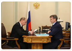 Prime Minister Vladimir Putin held a working meeting with Sberbank CEO German Gref