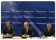 Prime Minister Vladimir Putin chairing a meeting of the Council of General and Chief Designers, Leading Scientists and Professionals of High-Tech Industries