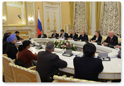 В.В.Путин провел переговоры с Премьер-министром Индии М.Сингхом
