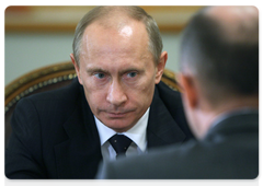 В.В.Путин провел рабочую встречу с генеральным директором Государственной корпорации по атомной энергии «Росатом» С.В.Кириенко