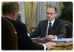 Sergei Kiriyenko, general director of Rosatom, Russia’s state nuclear corporation, meeting with Prime Minister Vladimir Putin