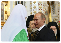 Vladimir Putin attended the enthronement of Patriarch Kirill of Moscow and All Russia, the 16th leader of the Russian Orthodox Church
