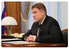 Губернатором Калининградской области Г.В.Боос на встрече с В.В.Путиным