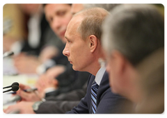 Председатель Правительства Российской Федерации В.В.Путин провел заседание президиума Совета при Президенте Российской Федерации по реализации приоритетных нацпроектов и демографической политике