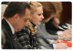 Tatyana Golikova at a meeting of the Presidium of the Presidential Council for the Implementation of Priority National Projects and Demographic Policy
