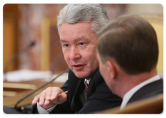 Deputy Prime Minister Sergei Sobyanin at a Cabinet meeting