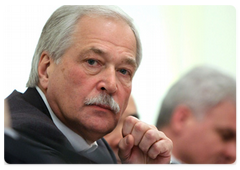 Speaker of the State Duma of the Russian Federation Boris Gryzlov at the meeting with the leaders of the United Russia Party