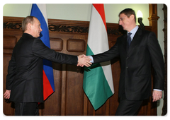 Russian Prime Minister Vladimir Putin attends the second round of Russian-Hungarian intergovernmental consultations