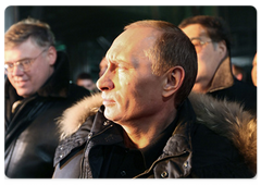 В.В.Путин осмотрел кислородно-конвертерный цех Западно-Сибирского металлургического комбината