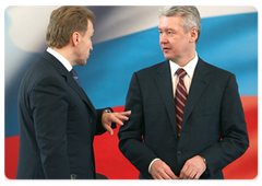 First Deputy Prime Minister Igor Shuvalov  and Deputy Prime Minister Sergei Sobyanin at a meeting of the Government’s Commission for Regional Development