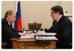 В.В.Путин провел рабочую встречу с губернатором Тамбовской области И.О.Бетиным