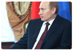 Председатель Правительства Российской Федерации В.В.Путин провел переговоры с Премьер-министром Монголии С.Баяром