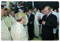Prime Minister Vladimir Putin visited the Khrunichev State Research and Production Space Centre in Moscow