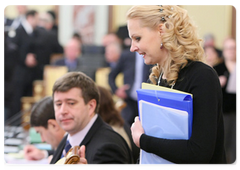 Министр здравоохранения и социального развития РФ Т.А.Голикова на заседании Правительства Российской Федерации