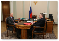 В.В.Путин провел встречу с заместителем Председателя Государственной Думы, лидером ЛДПР В.В.Жириновским