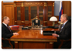 В.В.Путин провел рабочую встречу с руководителем Федерального агентства по рыболовству России А.А.Крайним