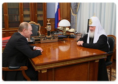 Prime Minister Vladimir Putin met with Patriarch Cyril of Moscow and All Russia