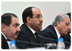 Iraqi Prime Minister Nouri al-Maliki during the talks with Prime Minister Vladimir Putin