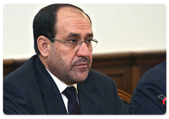 Iraqi Prime Minister Nouri al-Maliki during the talks with Prime Minister Vladimir Putin