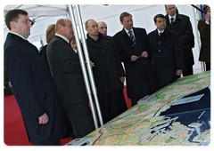 В.В.Путин ознакомился со строительством участка Западного скоростного диаметра