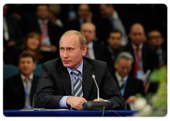 Председатель Правительства Российской Федерации В.В.Путин выступил на Всероссийском форуме по малому и среднему бизнесу