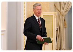 Deputy Prime Minister and Head of the Government Staff Sergei Sobyanin at a meeting on economic issues