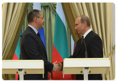Prime Minister Vladimir Putin and Bulgarian Prime Minister Sergei Stanishev made statements to the press after intergovernmental negotiations